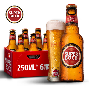 SUPER BOCK 超级波克 经典黄啤 5.2度 250ml*6瓶 *5件 97.5元包邮（双重优惠）