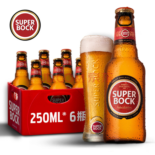 superbock超级波克经典黄啤52度250ml6瓶5件975元包邮双重优惠