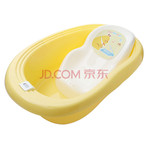 日康浴盆婴儿儿童洗澡盆大号感温 RK-X1003-2(浅黄色）