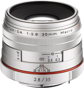 Pentax 宾得 HD DA 35mm f2.8 标准定焦微距镜头(银色)