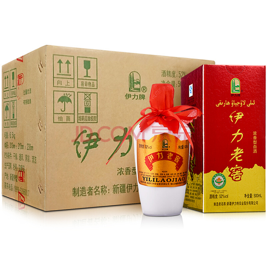 伊力特伊力老窖52度整箱装白酒500ml6瓶589元