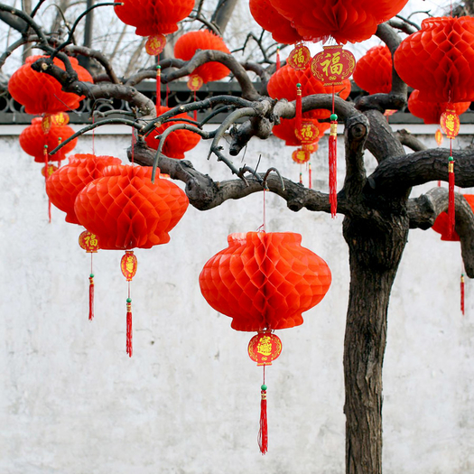 某猫 春节红灯笼装饰灯笼春节纸灯笼7.5元包邮