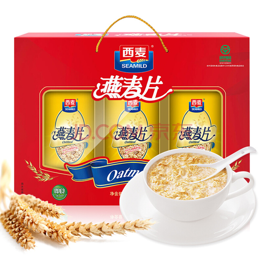 西麦即食纯燕麦片礼盒1000g349元可满2件75折