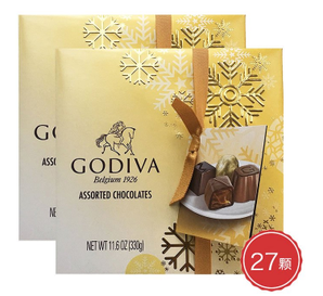 GODIVA 歌帝梵 金装27颗混合味巧克力2盒 