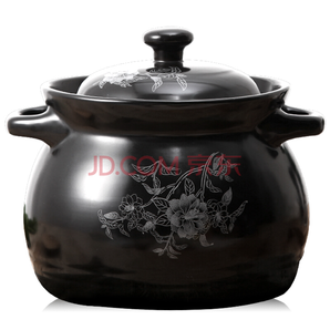 泥火匠 汤煲 陶瓷 3800ml 釉下养生汤煲(黑色) 耐热砂锅 汤锅