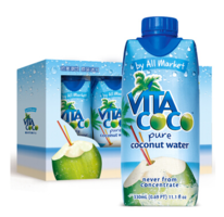 唯他可可（VitaCoco）天然椰子水进口NFC果汁饮料330ml*4瓶-1号店