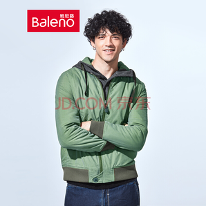 Baleno/班尼路 男 青年休闲潮流帅气假两件套 G7Y暗军绿色 L