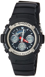 Casio 卡西欧G-Shock系列耐冲击专业赛车双显男表 AW-590-1ADR