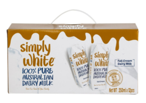 SimplyWhite 简单白 澳洲 进口牛奶  全脂牛奶250ml*12 全脂 全脂