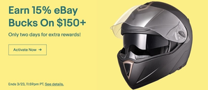 eBay针对美版用户推出单次购物满$150可获15% eBucks活动 