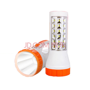 雅格(YAGE) LED充电手电筒 户外家用应急照明手提探照灯 手电筒台灯两用 YG-5715-橙白