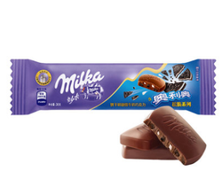  亿滋MILKA/妙卡奥利奥饼干碎 牛奶巧克力单条装36克 