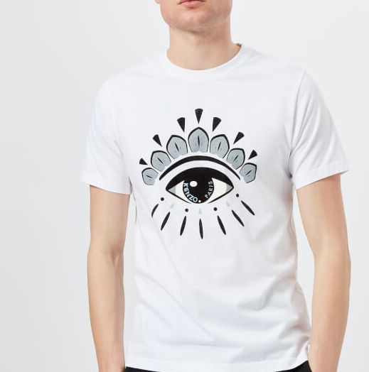 kenzo男士标志性眼睛t恤白色