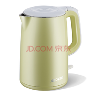 爱仕达（ASD）电水壶 1.5升大容积 304不锈钢 双层防烫烧水壶 AW-S15G801（绿色）