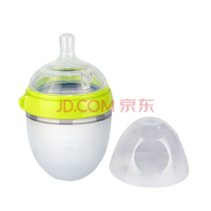 可么多么（COMOTOMO）新生儿宽口径硅胶奶瓶配奶嘴150ml韩国原装进口（绿色） *2件208元（合104元/件）