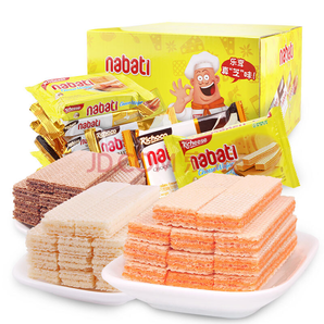 印尼进口 休闲零食 丽芝士纳宝帝综合口味零食箱 58g*30包（奶酪味，巧克力味，香草牛奶味各10包）家庭装