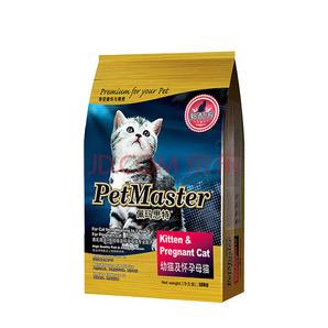 某东PLUS会员： PetMaster 佩玛思特 幼猫及怀孕母猫 猫粮 10kg 266包邮（双重优惠）