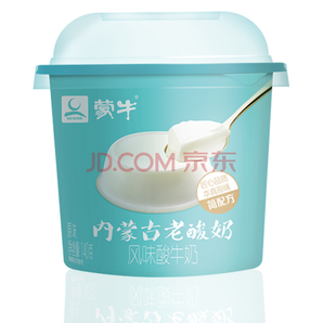 限地区、凑单品： MENGNIU 蒙牛 原味 内蒙古老酸奶 140g 4.9元，可优惠至2.21元