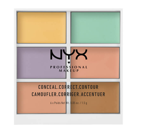 NYX Professional Makeup 6色修容遮瑕盘 1.5g