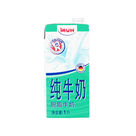德国原装进口muh甘蒂牧场牧牌脱脂牛奶1l55元满减用券