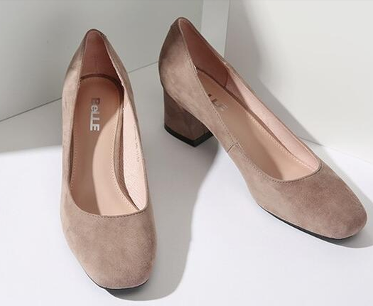 belle百丽女士简约羊绒皮单鞋29109cq72色238元包邮