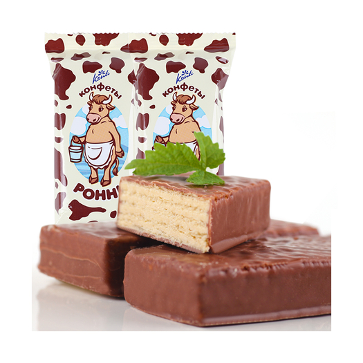 俄罗斯konti大牛威化康吉巧克力夹心饼干330g