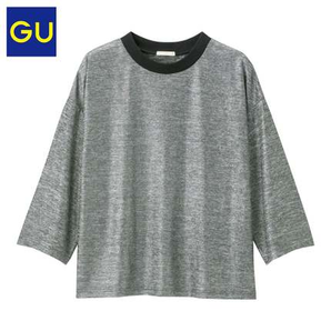 GU女装短款T恤(7分袖)301823极优