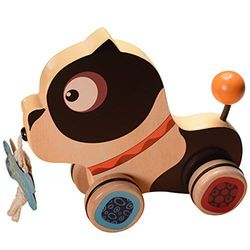 中亚Prime会员： B.Toys 比乐 BX1392Z 木制小狗拖拉玩具 