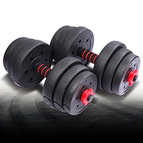 凯速新款红黑片环保哑铃20kg