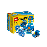 LEGO乐高经典系列拼搭蓝色创意积木盒78颗粒