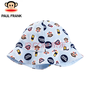 大嘴猴（Paul Frank） 新生儿婴儿帽子儿童遮阳帽夏天款男女宝宝太阳帽渔夫帽 蓝色 44码