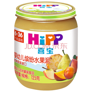 HiPP 喜宝 婴幼儿有机果泥 缤纷水果味 125g