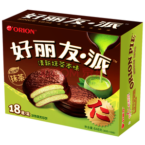 Orion 好丽友 巧克力派 清新抹茶本味 18枚 648g  折11.9元