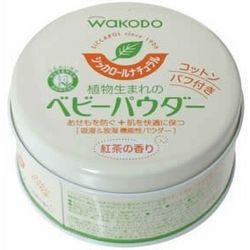 限用户！ Wakodo 和光堂 天然绿茶 爽身粉 120g