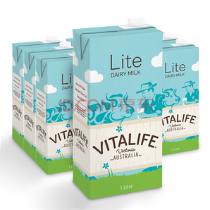 澳洲 维纯 Vit阿life原装进口牛奶 低脂UHT纯牛奶箱装 1Lx12盒