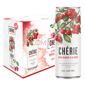 cherie 奢莉 樱桃小麦水果啤酒330ml*6听 *7件 203元包邮（双重优惠）