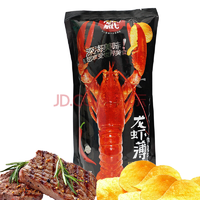 豪氏 休闲零食 薯片小吃 龙虾薄片 牛肉味 102g/袋