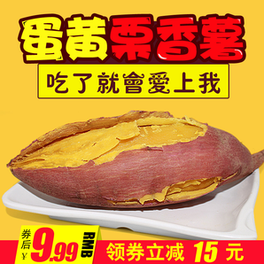 蛋黄栗香薯5斤 新鲜番薯地瓜农家自种红薯小香薯板栗薯粉甜爆皮王