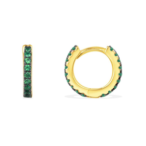 16日0点： apm MONACO CROISETTE系列 薄荷绿晶钻耳环