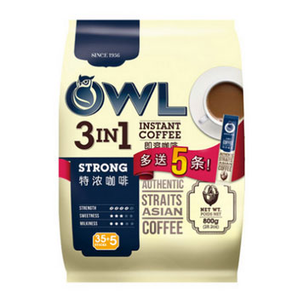 OWL 猫头鹰 3合1特浓咖啡 800g *2件 57元包税包邮（满减优惠）