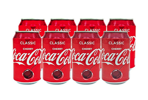 英国进口 Cocacola 可口可乐 樱桃口味汽水330ml*8 