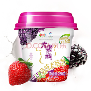 限北京： 伊利 大果粒 风味发酵乳 草莓+桑葚酸奶 260g *39件 +凑单品 99.9元包邮
