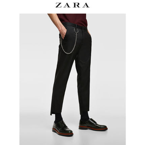 ZARA新款男装裤脚不对称剪裁裤子 新品冰点价199元包邮