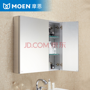 摩恩（MOEN） 洛奇系列镜柜浴室镜BCM07 挂墙式或嵌入式 600mm双门开