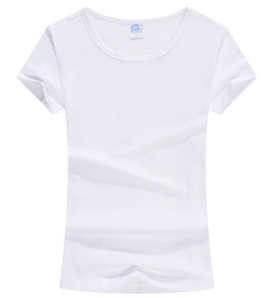 艾尔鸽 男女白色短袖纯T恤