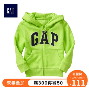  GAP 盖璞 190545-1 E 男童徽标拉链连帽卫衣