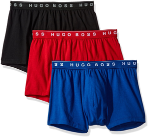 HUGO BOSS 雨果·博斯 50325383 男士棉质平角裤 3件装  含税约150元