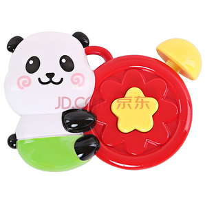 限地区：玛力玩具（m阿li-toys） T6006 小鼓熊猫摇铃