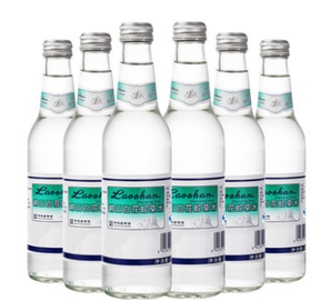 网评五大难喝饮料之一 Laoshan崂山白花蛇草水玻璃瓶装330ml 24瓶 没得比