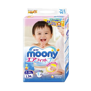 双11预告： Moony 尤妮佳 婴儿纸尿裤 L54片 60元含税（前1小时）